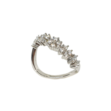 925 Sterling Silver Lining Diamond Ring MGA - LRS3...