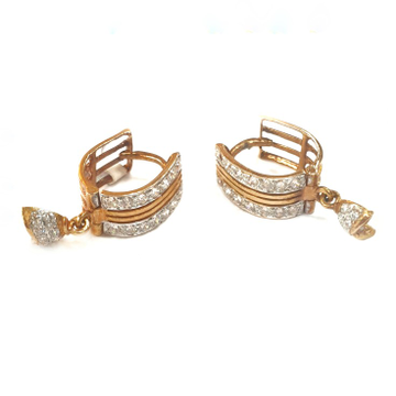 18k rose gold earrings mga - gb003