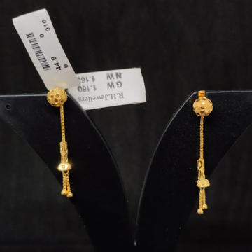 22 carat gold ladies earrings latkan RH-LE302