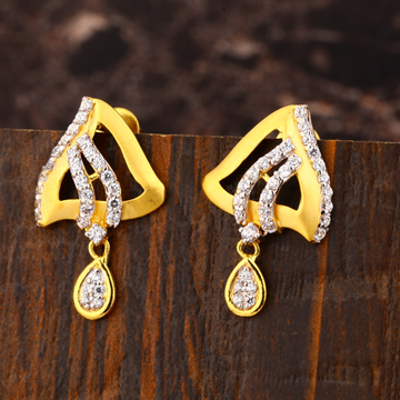 22CT Gold CZ Designer Ladies Earring LFE439