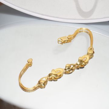 22k Gold Trending Plain Bracelet 1136R2