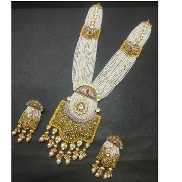 916 Gold Antique Bridal Necklace Set KG-N018 by Kundan