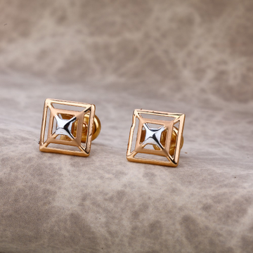 Ladies 18K Rose Gold Fancy Earring -RE02