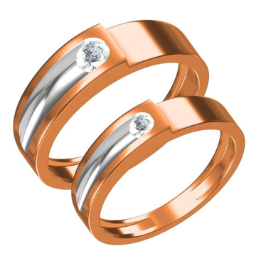 916 CZ ROSE GOLD COUPLE RING