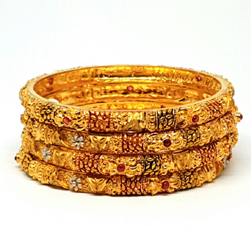 One gram gold forming kada bangles mga - bge0201