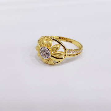 916 Gold flower design ring by 