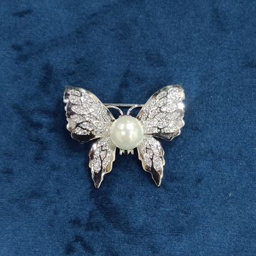 925 Sterling Silver Butterfly Shape Brooch by Veer Jewels