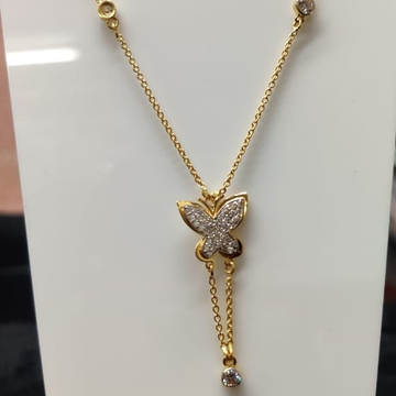 22kt gold casting fancy pendant-chain by Aaj Gold Palace