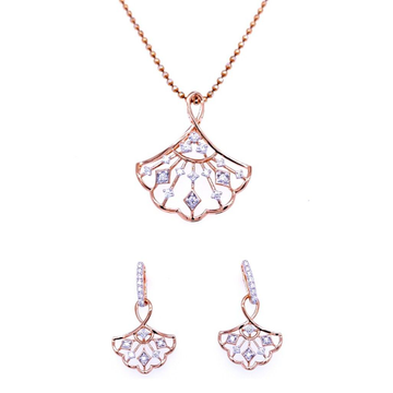 Mesmerising diamond pendant and earring set