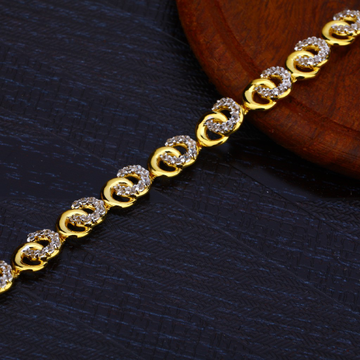 Manufacturer Of Ladies 916 Gold Cz Bracelet Lb190 Jewelxy