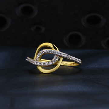 22KT Gold CZ Ladies Designer Ring LR1496