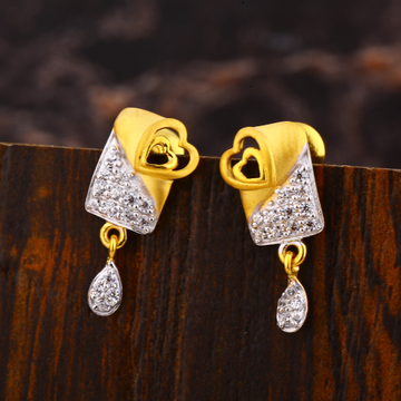 22CT  Gold CZ Ladies  Fancy Earring LFE509