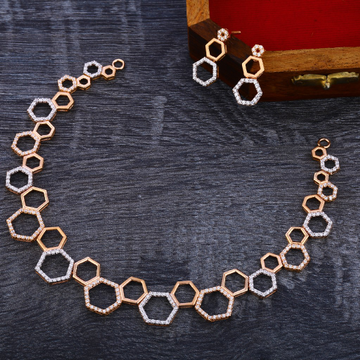 18KT Rose Gold Delicate Women's Necklace Set RN142