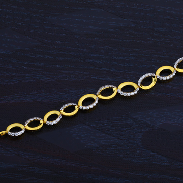 916 Ladies Gold Cz Diamond Bracelet-LB36