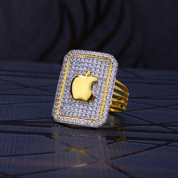 22Kt Gold CZ Apple Design Ring by R.B. Ornament