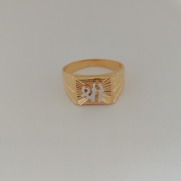 916 gold casting shree design Gents ring by 
