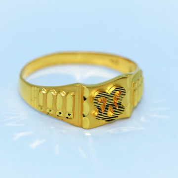 Gold fancy gents ring by 