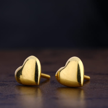 22KT Gold CZ Hallmark Stylish Ladies Plain Earring...