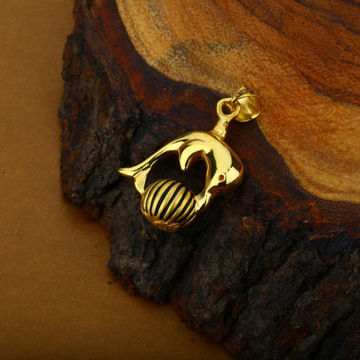 Dolphin Design Exclusive 18K Hollow Gold Pendant-H...