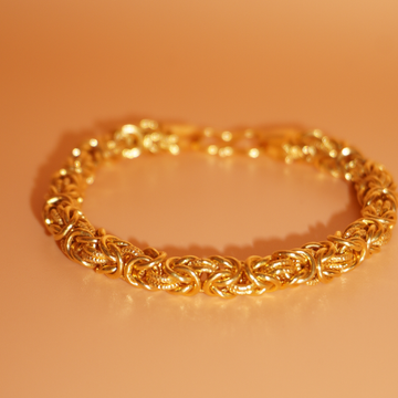 916 Gold Plain Design Bracelet