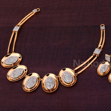 750 Rose Gold Hallmark Ladies Delicate Necklace se...