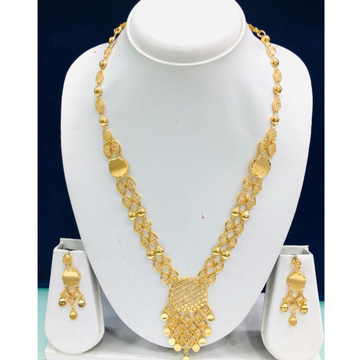 916 Gold Hallmark Designer Long Necklace Set by 