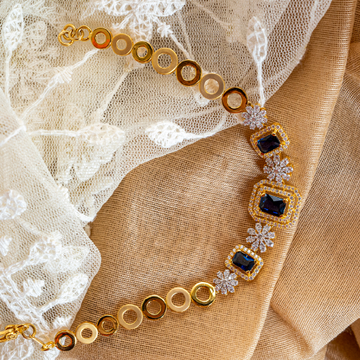 916 Gold Diamond Ladies Bracelet by 