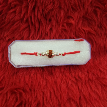 Silver Rakhi ( Single Rudraaksh) by 