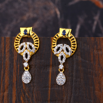 Ladies 916 Gold Fancy Tops Earrings- LFE178