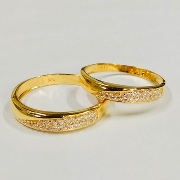 Gold classy couple ring by 