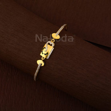 750 Gold Hallmark Ladies Kada Bracelet LKB192