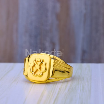 916 Gold Mens Exclusive Plain Ring MPR272