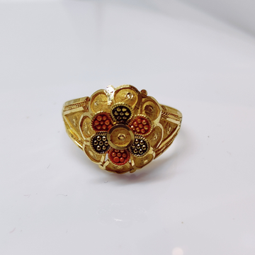 22k gold flower design exclusive ring by 