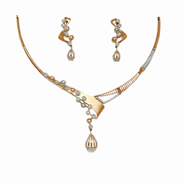 New Collection Of 18K Rose Gold Necklace Set MGA -...