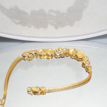 22k Gold Classy Plain Bracelet 1136R4