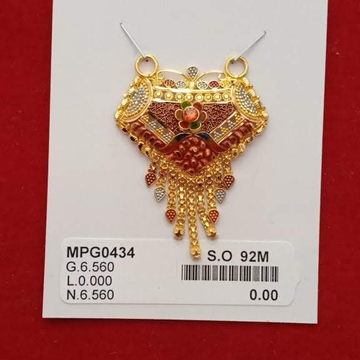 22K(916)Gold Ladies Kalkatti M.S Pendent by Sneh Ornaments