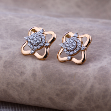 Ladies 18K Rose Gold Stylish Designer Earring -RE5...
