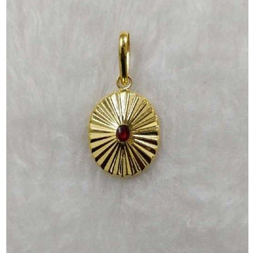 916 Gold Red Stone Brahmakumari Pendant