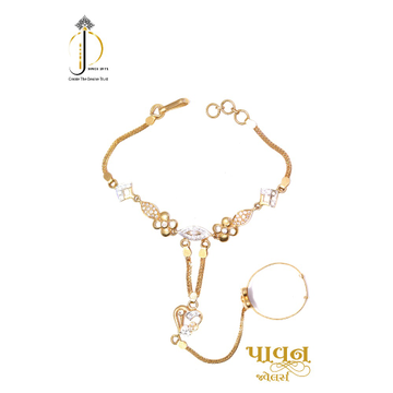 22KT/ 916 Yellow Gold Wedding Hath panjo Bracelet... by 