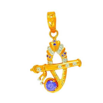 22KT Gold Traditional Krishna Pendant by 