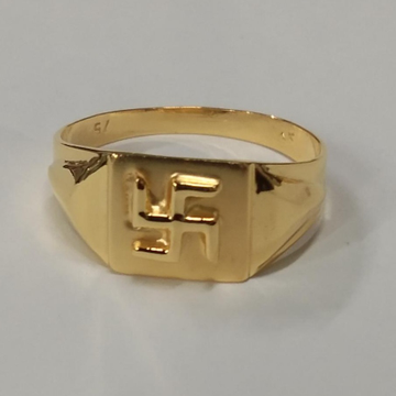 Gold engagement gents ring by 