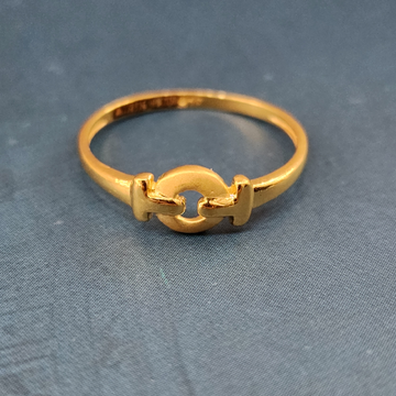 22k gold exclusive plain ladies ring by 
