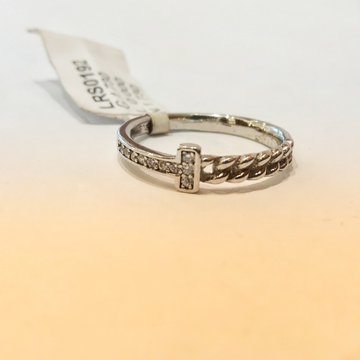 Silver 925 Diamond Ring For Women by Pratima Jewellers