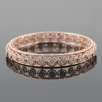 18kt rose gold designer diamond bangle by 
