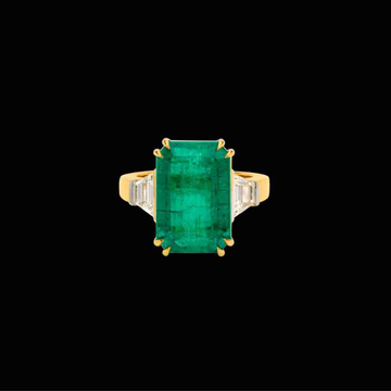 Gold Emerald Panna Classic diamond rings