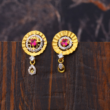 Ladies 22K gold Fancy tops Earrings -LFE176