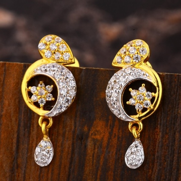 22 carat gold stylish diamonds ladies earrings RH-...