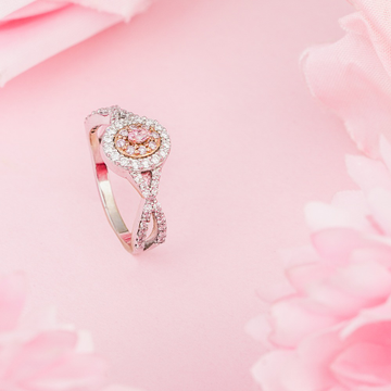 PINK STONE DIA. RING by 