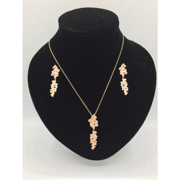 92.5 Sterling Silver Rose Gold Chain With Pendant... by 