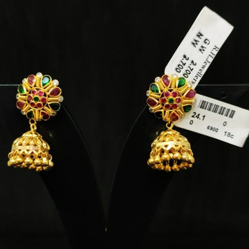 22 carat gold ladies earrings jummar RH-LE301